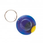 Llavero con moneda para carro y papel personalizable en la cubierta color azul real