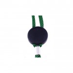 Lanyard tubular de poliéster ajustable y con mosquetón 3cm color verde vista 1