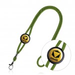 Lanyard tubular de poliéster ajustable y con mosquetón 3cm color verde claro