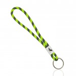 Llavero tipo lanyard de terlenka ajustable con anilla metálica