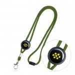 Cordón tubular regulable con cierre de seguridad en el cuello color verde claro