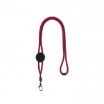Cordón tubular regulable con cierre de seguridad en el cuello color rosa