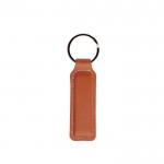 Llavero de cuero sintético premium de colores con anilla de metal