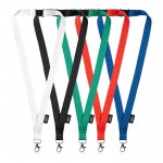 Lanyard de RPET con cierre de seguridad y mosquetón metálico 3cm vista con varios colores