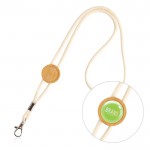 Lanyard ecológico con diseño tubular y ajuste hecho de bambú