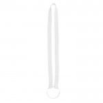 Lanyard posavasos con correa de silicona ideal parea festivales color blanco