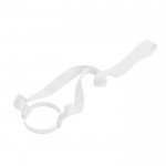 Lanyard posavasos con correa de silicona ideal parea festivales color blanco vista 1