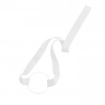 Lanyard posavasos con correa de silicona ideal parea festivales color blanco vista 2