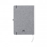 Cuaderno personalizado de RPET color gris septima vista