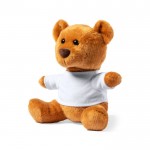 Osito de peluche suave con camiseta blanca color beige segunda vista