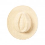Sombrero de paja de papel con cinta ajustable en el interior segunda vista