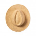 Sombrero de paja de papel con cinta ajustable en el interior tercera vista