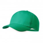 Gorra de poliéster RPET para niños con cierre de velcro color verde primera vista