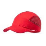 Gorra deportiva de microfibra con redecilla en los laterales color rojo primera vista