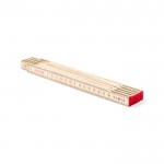 Regla plegable de carpintero hecha de madera de 2 metros color madera