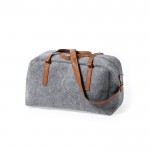 Bolsa de viaje de RPET con cremallera y asas color gris segunda vista
