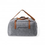 Bolsa de viaje de RPET con cremallera y asas color gris primera vista