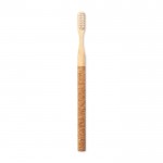 Cepillo de dientes de corcho y bambú color natural tercera vista