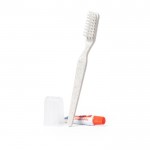 Cepillo de dientes eco con pasta color natural segunda vista
