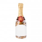 Botella de champán rellena de surtido de caramelos color transparente segunda vista