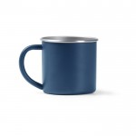 Taza de acero inoxidable reciclado con borde e interor plateado 350ml color azul real segunda vista