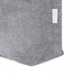 Bolsa algodón reciclado asas largas 140 g/m2 color gris oscuro tercera vista