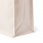 Bolsa de algodón con cierre de botón 310 g/m2 color natural sexta vista