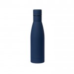 Botella de acero con tacto de goma color azul marino primera vista
