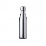 Botella de acero inoxidable con tapón de rosca de acero 550ml color plateado