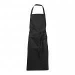 Delantal de cocina personalizado 240 g/m2 color negro