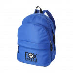 Mochila publicitaria de estilo juvenil color azul real con logo