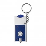 Llavero con linterna LED y moneda para coche de la compra color azul primera vista
