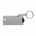 Llavero con linterna LED y moneda para coche de la compra color azul cuarta vista