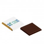 Chocolatinas de chocolate negro en envoltorio reciclado 5g color blanco vista principal