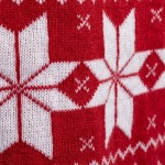 Bufanda de poliéster acrílico con diseño navideño rojo y blanco