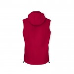 Chaleco de soft shell con cuello alto e interior micropolar 300 g/m2 color rojo tecera vista