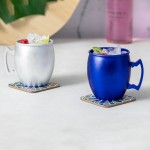 Taza de aluminio con asa geometrica con capacidad de 540ml