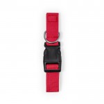 Collar de  poliéster para mascota con cinta ajustable y cierre de clic color rojo primera vista