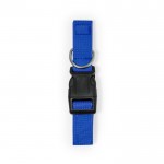 Collar de  poliéster para mascota con cinta ajustable y cierre de clic color azul primera vista