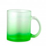 Taza de cristal con acabado mate en colores translúcidos 350ml color verde primera vista