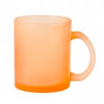 Taza de cristal en varios colores para sublimación 350ml color naranja primera vista