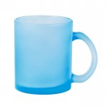 Taza de cristal en varios colores para sublimación 350ml color azul claro primera vista