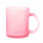 Taza de cristal en varios colores para sublimación 350ml color rosa primera vista