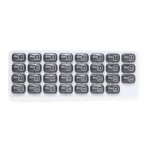 Pastillero mensual en forma de teclado de ordenador con 31 celdas color gris primera vista