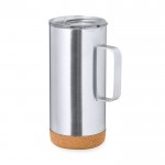 Taza de acero inox reciclado doble pared con base de corcho 450ml segunda vista