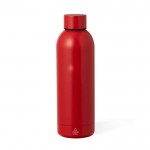 Botella de acero inox reciclado en colores metalizados 500ml color rojo primera vista