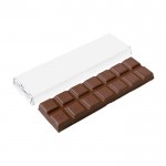 Tableta rectangular de chocolate con leche o chocolate negro 75g color blanco segunda vista