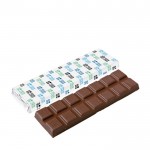 Tableta rectangular de chocolate con leche o chocolate negro 75g color blanco vista principal
