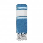 Pareo toalla de algodón con detalles a ambos extremos 180g/m2 color azul marino primera vista