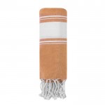 Pareo toalla de algodón con detalles a ambos extremos 180g/m2 color naranja primera vista